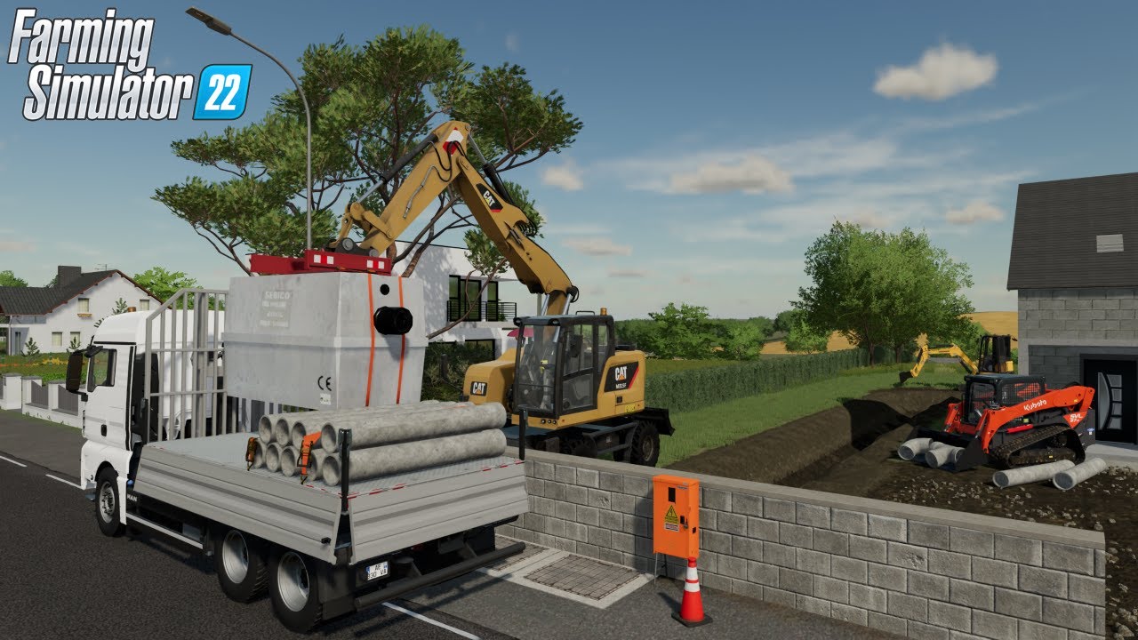 CANALISATION Pose Fosse septique VRD | Travaux publics | Farming Simulator 22