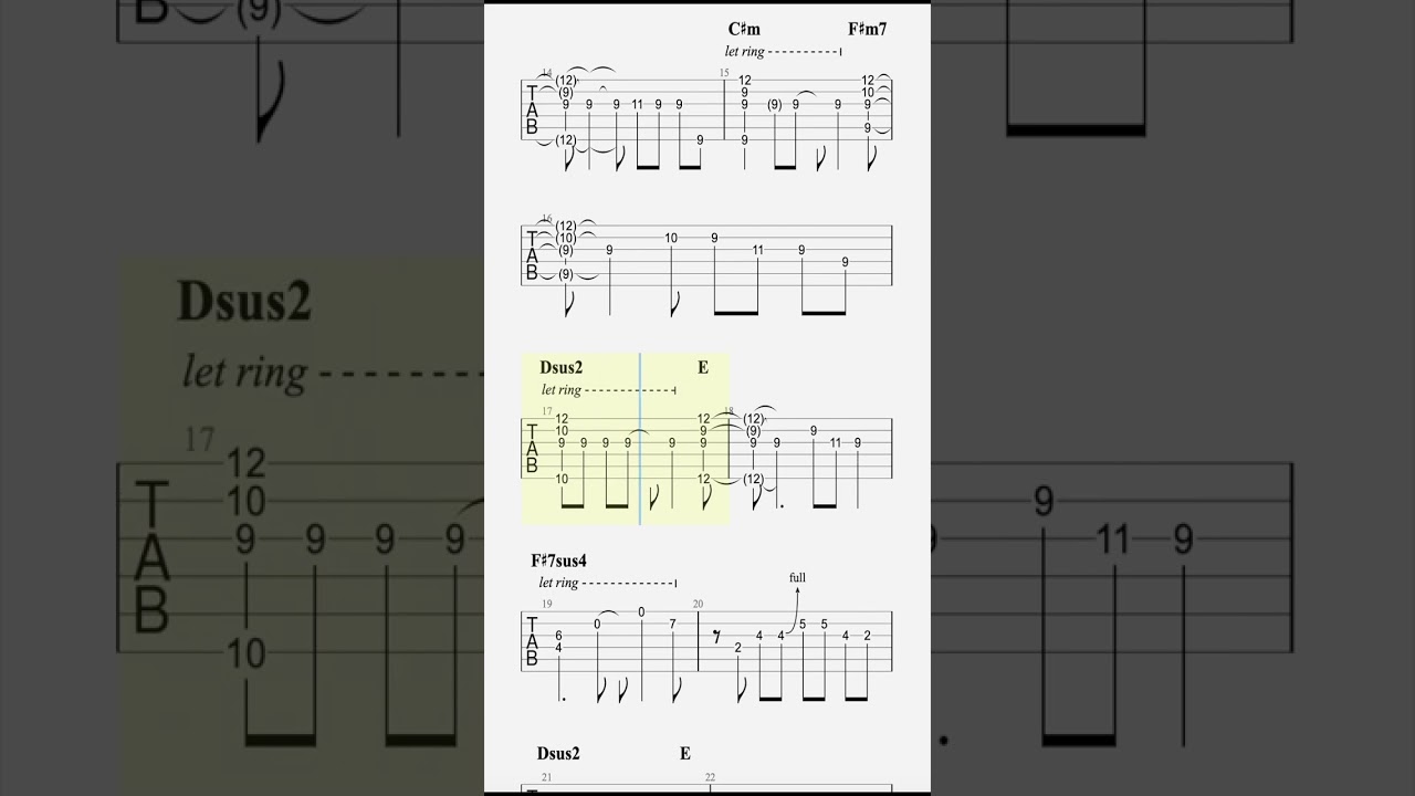 Guitar Tab: Eric Johnson - Soundtrack Life (Part 1) 