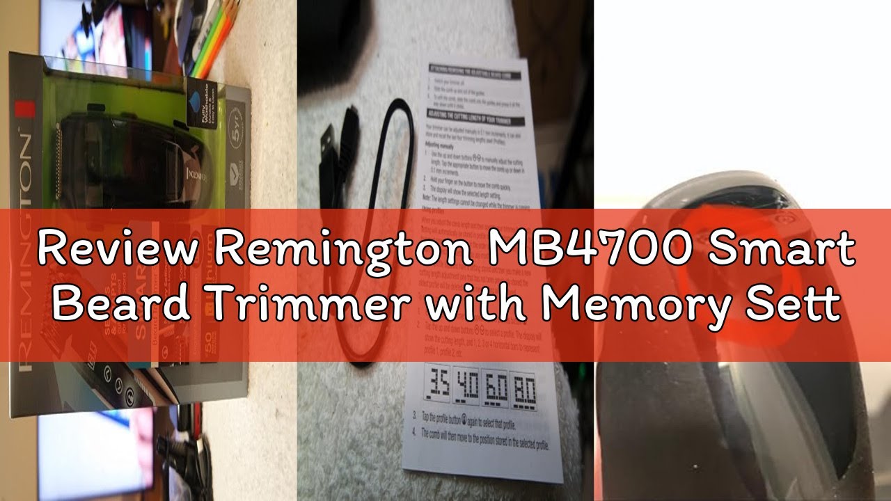 Review Remington MB4700 Smart Beard Trimmer with Memory Settings and Digital Touch Screen, Rechargea