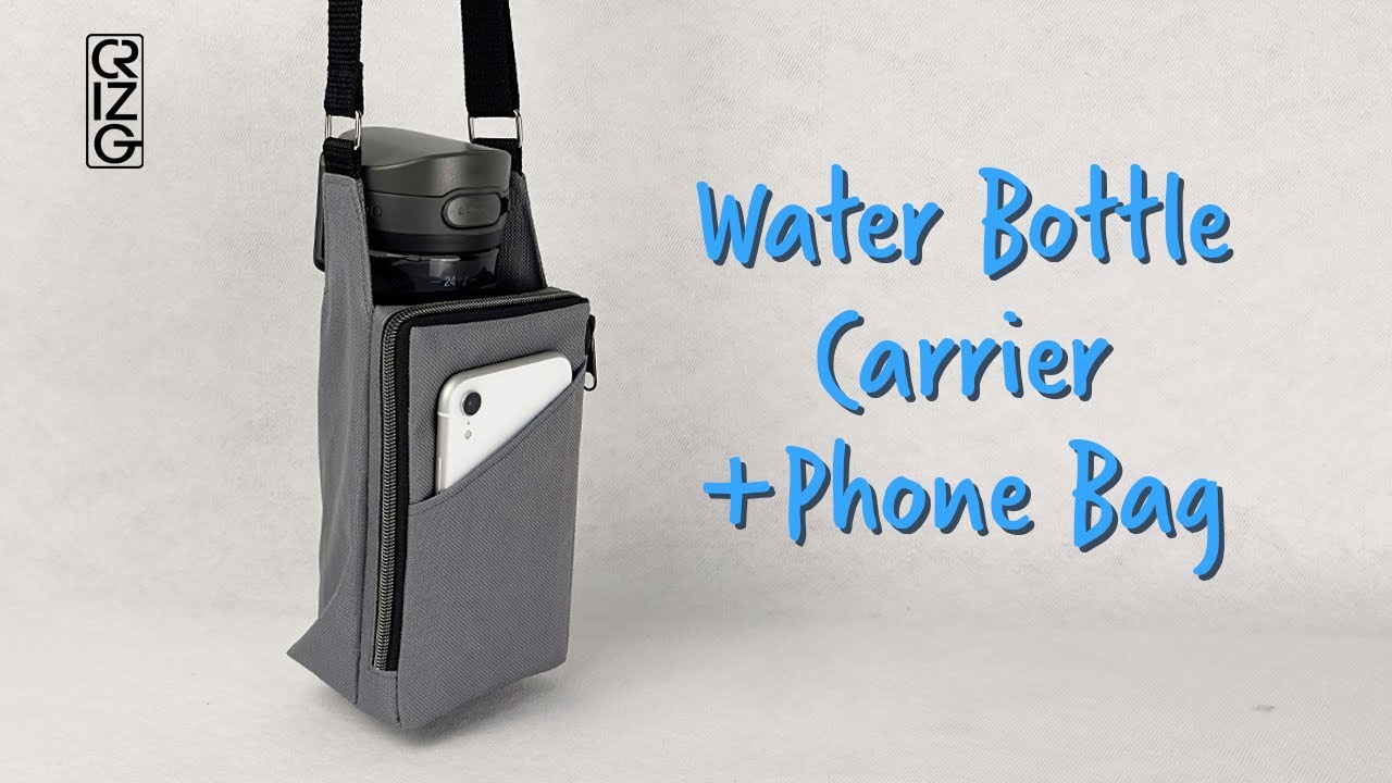 Water Bottle Carrier with Phone Bag, light weight and water resistant for this hot weather. DIY