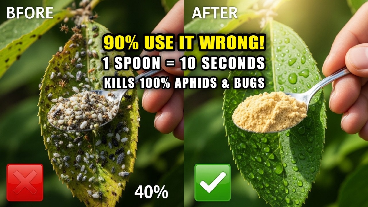STOP Using Pesticides! This 1 Spoon Kills Aphids & Mealybugs in 10 Seconds - SAFE for Kids & Pets