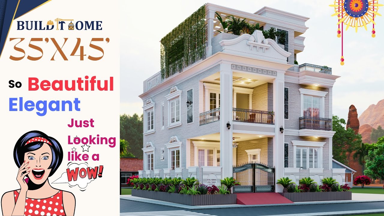35 by 50 house design ! 35 by 50 ka naksha ! Swimming Pool on Terrace Home Design - 220