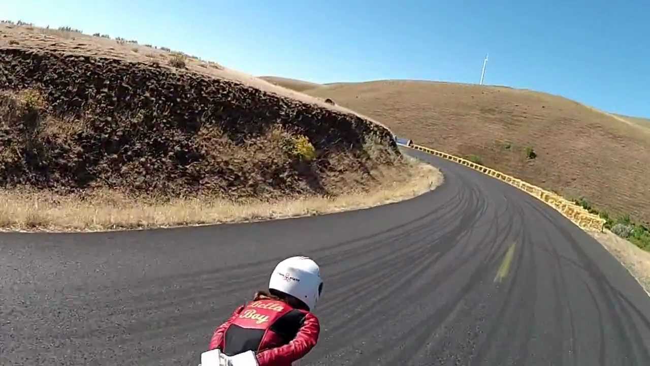 Tristan BellaBoy with Mischo Erban training run at the Longboard Maryhill Festival of Speed 2012