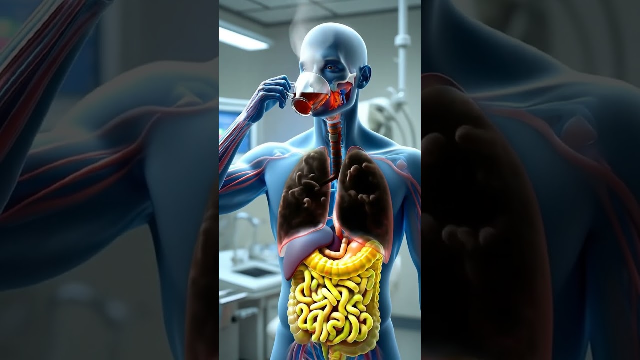 Co się dzieje, gdy pijesz herbatę na pusty żołądek, a co po posiłku? | Animacja 3D układu trawiennego
