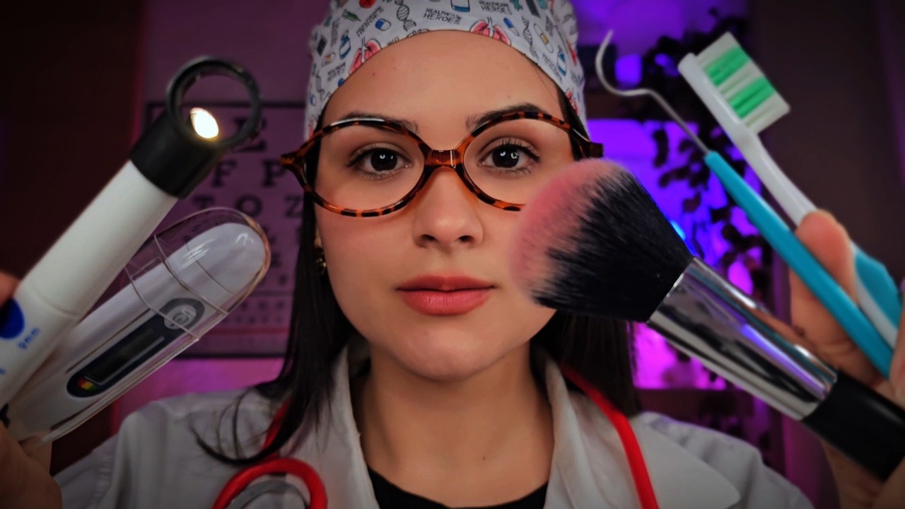 ASMR 5 ROLEPLAY em 1💤 Enfermeira, Exame dos olhos, Dentista...