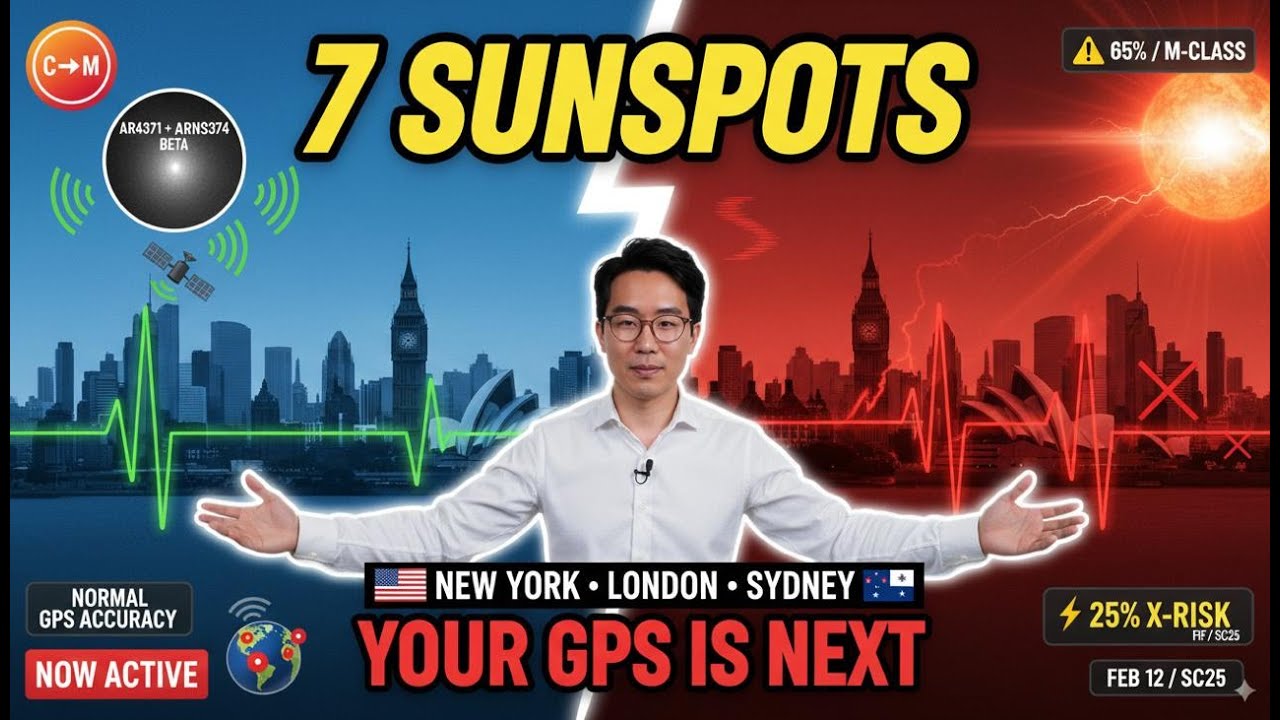 SUNSPOT OUTBREAK! AR4371 + AR4374 Both Active - GPS Disruption Risk NYC, London, Sydney
