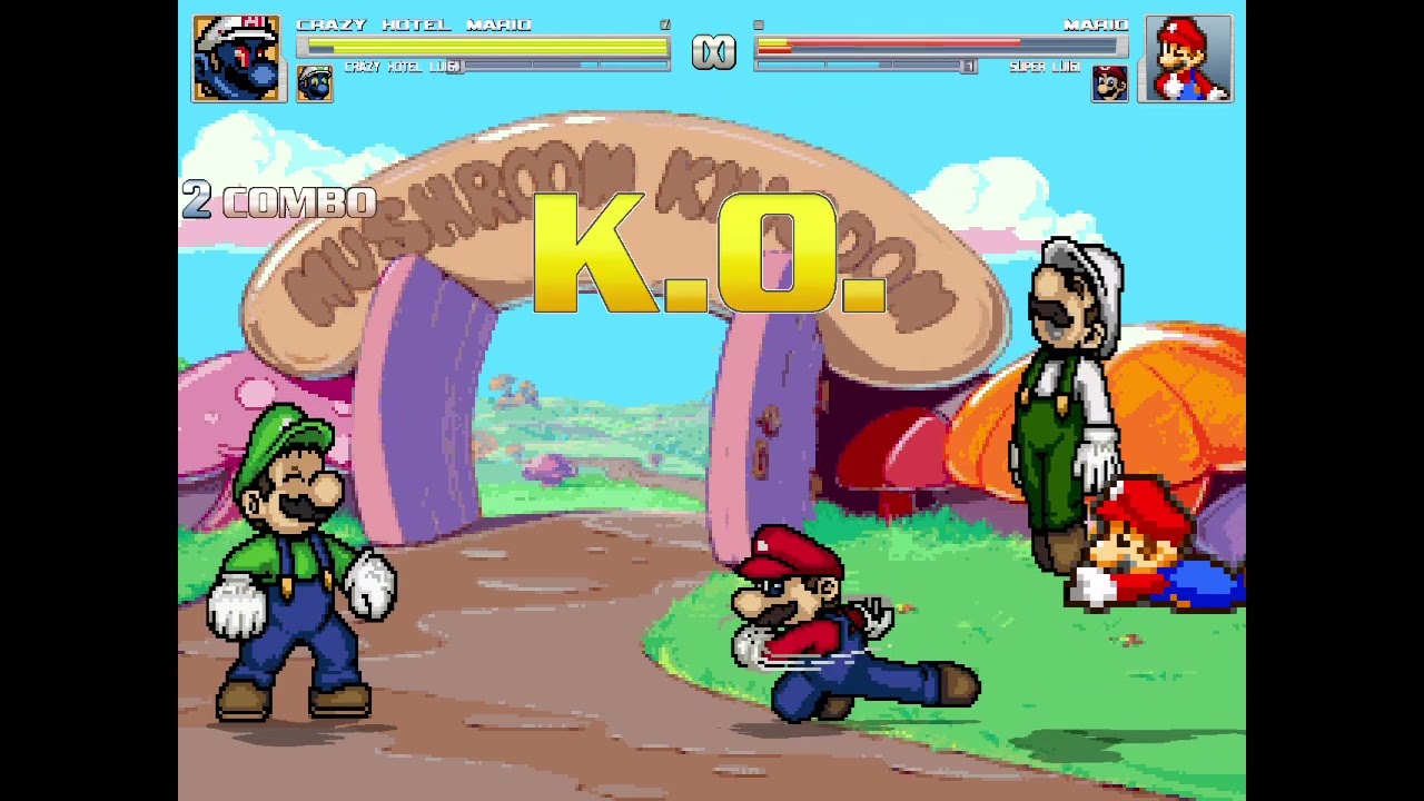 MUGEN Survival #197: Crazy Hotel Mario(eu) e Crazy Hotel Luigi