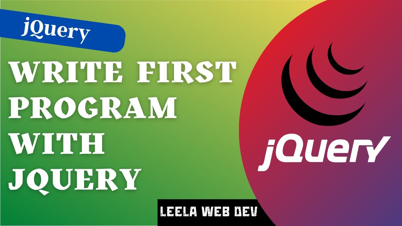 4. Write First Code using jQuery by downloading source file and also with CDN URL - jQuery