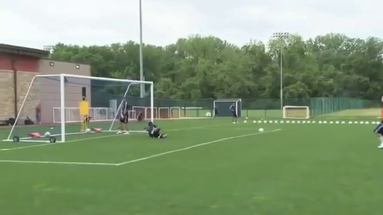 Fußballtraining Torschuss - Flanke mit Torabschluss - Direktabnahme - Soccer Drills