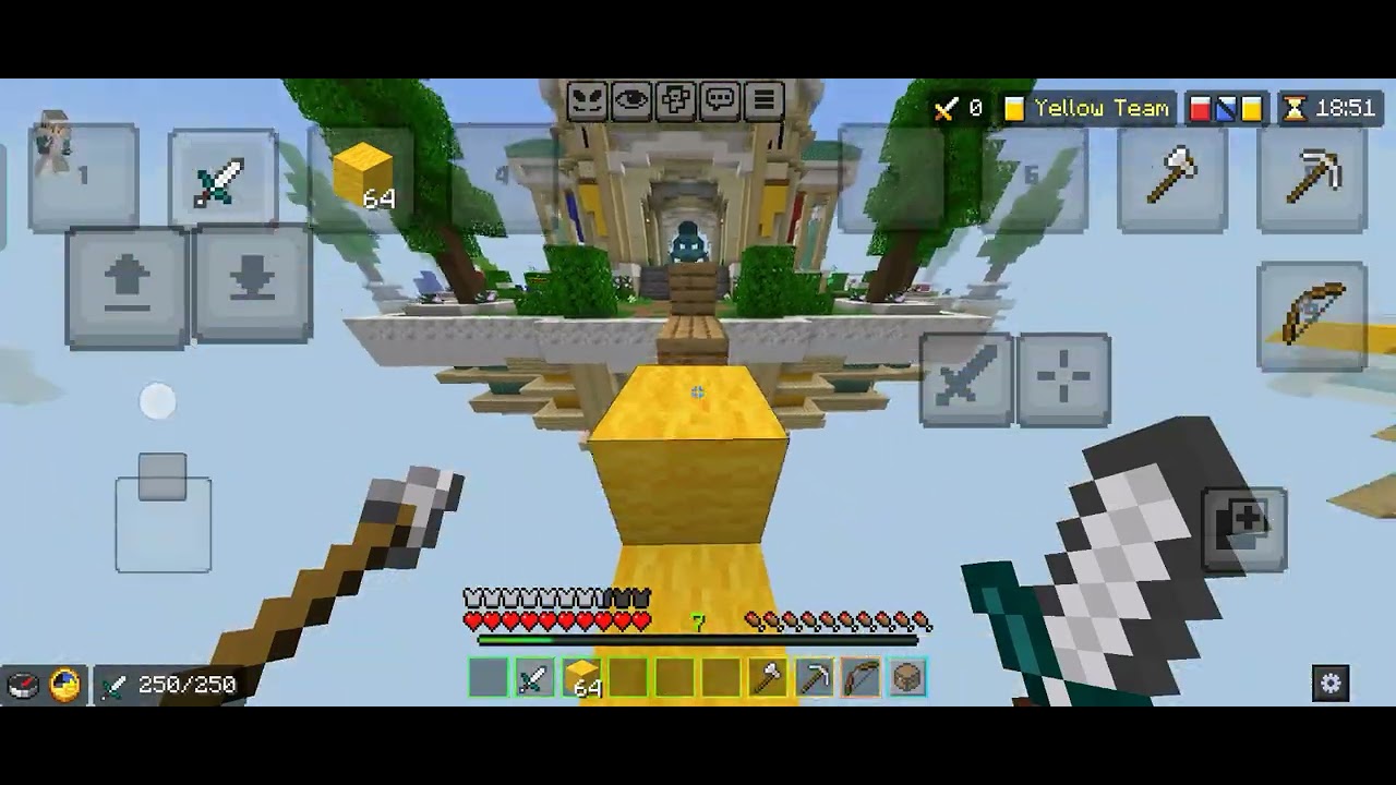 Hive's bedwars part -2  with mobile controller. 