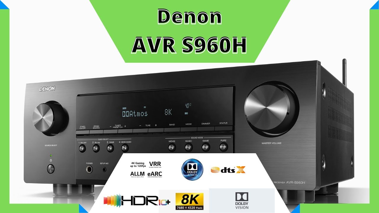 Receiver Denon AVR S960h