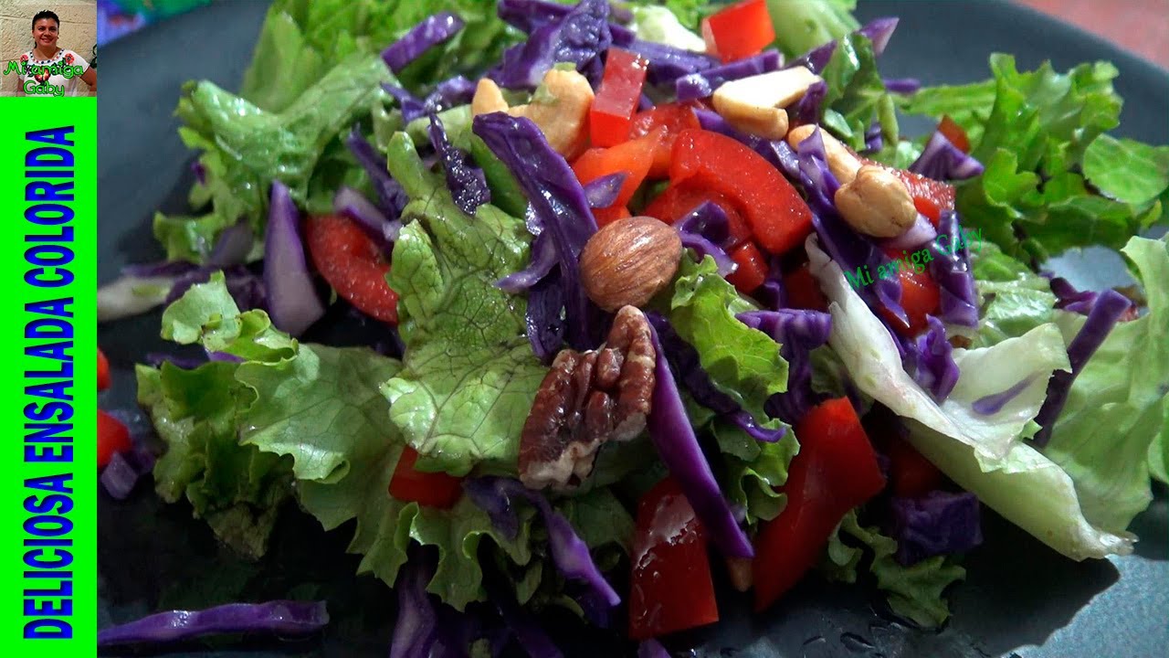 C&oacute;mo hacer una deliciosa ensalada colorida de manera f&aacute;cil y r&aacute;pido/Mi amiga Gaby