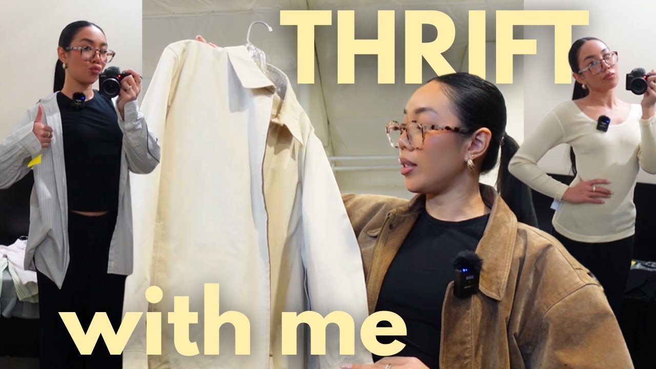 THRIFT WITH ME + TRY ON HAUL (chic, timeless, pinterest inspired winter/spring)