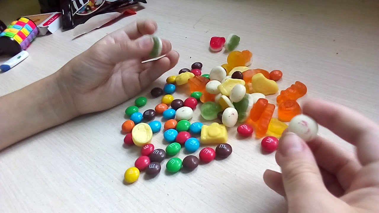 Распаковываем—m&m, jumble and mentos