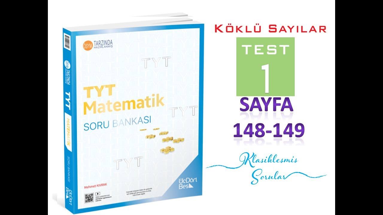 KÖKLÜ SAYILAR TEST 1 (345 TYT MATEMATİK 2025)