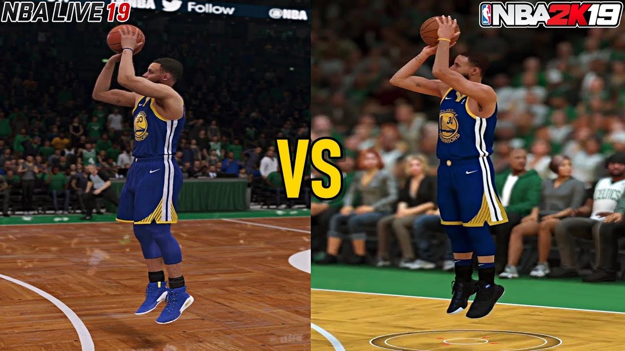 Сравнение графики NBA 2K19 и NBA Live 19 (PS4 Pro)