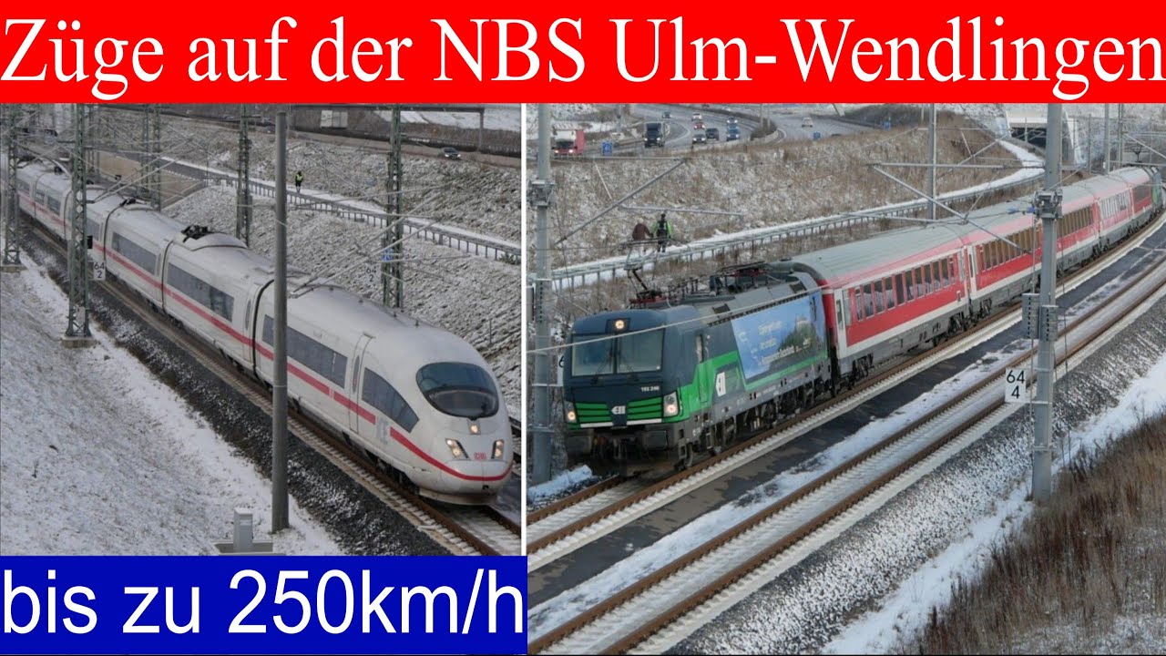 Züge auf der NBS Ulm-Wendlingen | ICE3, ICE4, IRE200 auf der Schwäbischen-Alb | Zügig20
