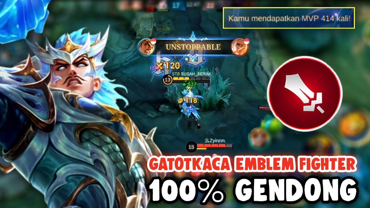 META BARU ! GATOT EMBLEM FIGHTER OP BANGET | BUILD GATOT EXP LANE 2024 | GATOTKACA BEST BUILD 2024