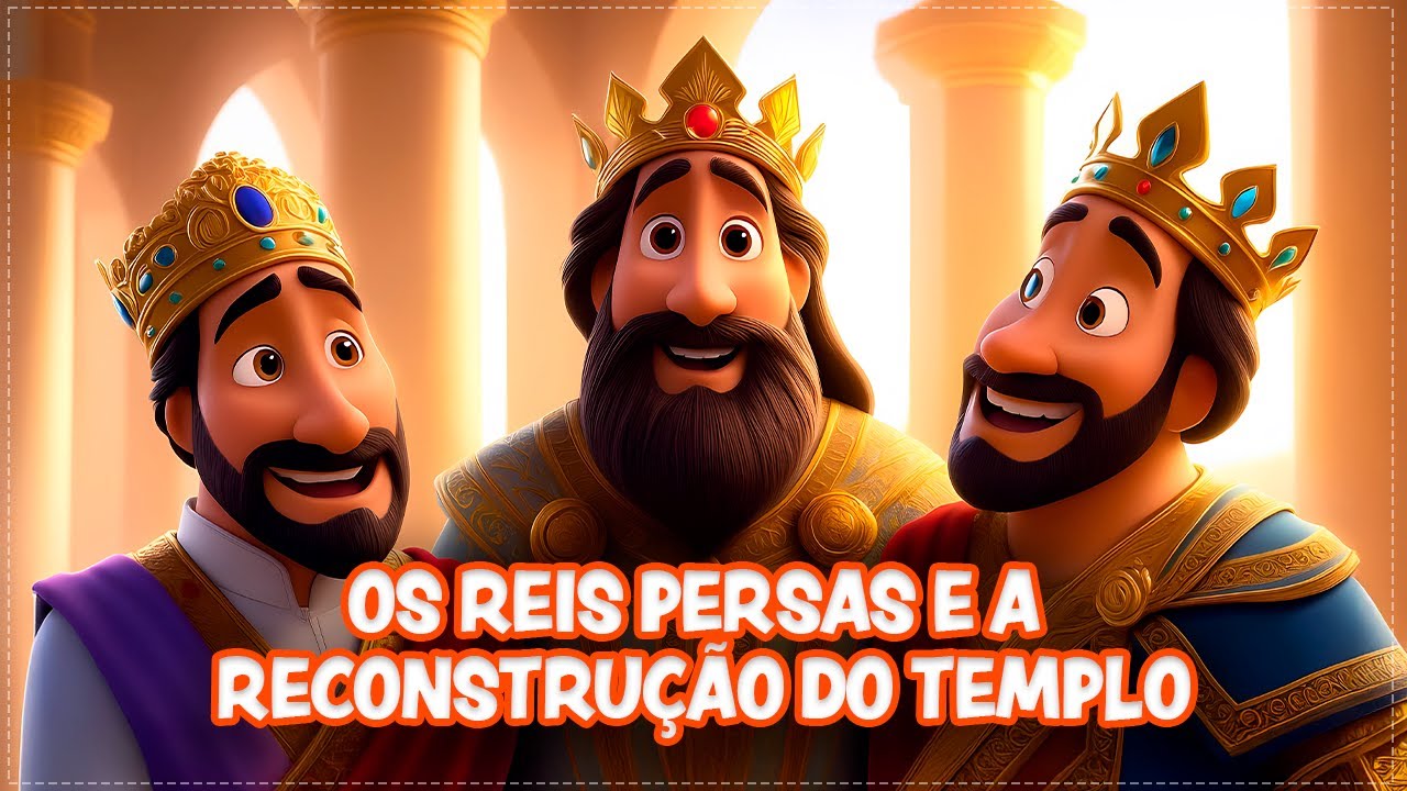 Os Reis Persas e a Reconstrução do Templo - Canção Bíblica Infantil Animada 👑🎶