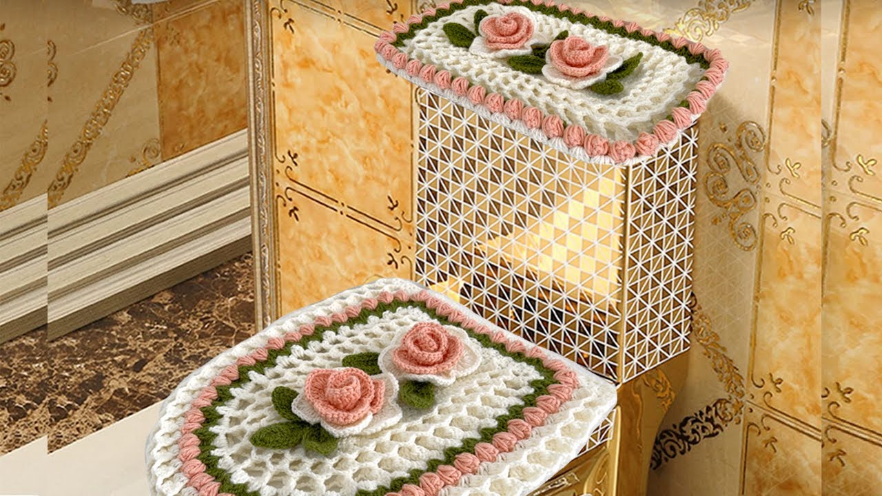 Como hacer un JUEGO DE BAÑO lindo bonito elegante para tu Hogar ,para regalar o para vender
