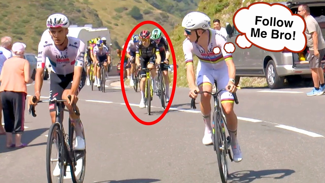 Tadej Pogacar Chats to Teammate During Tourmalet Record | Tour de France 2026 Stage 6