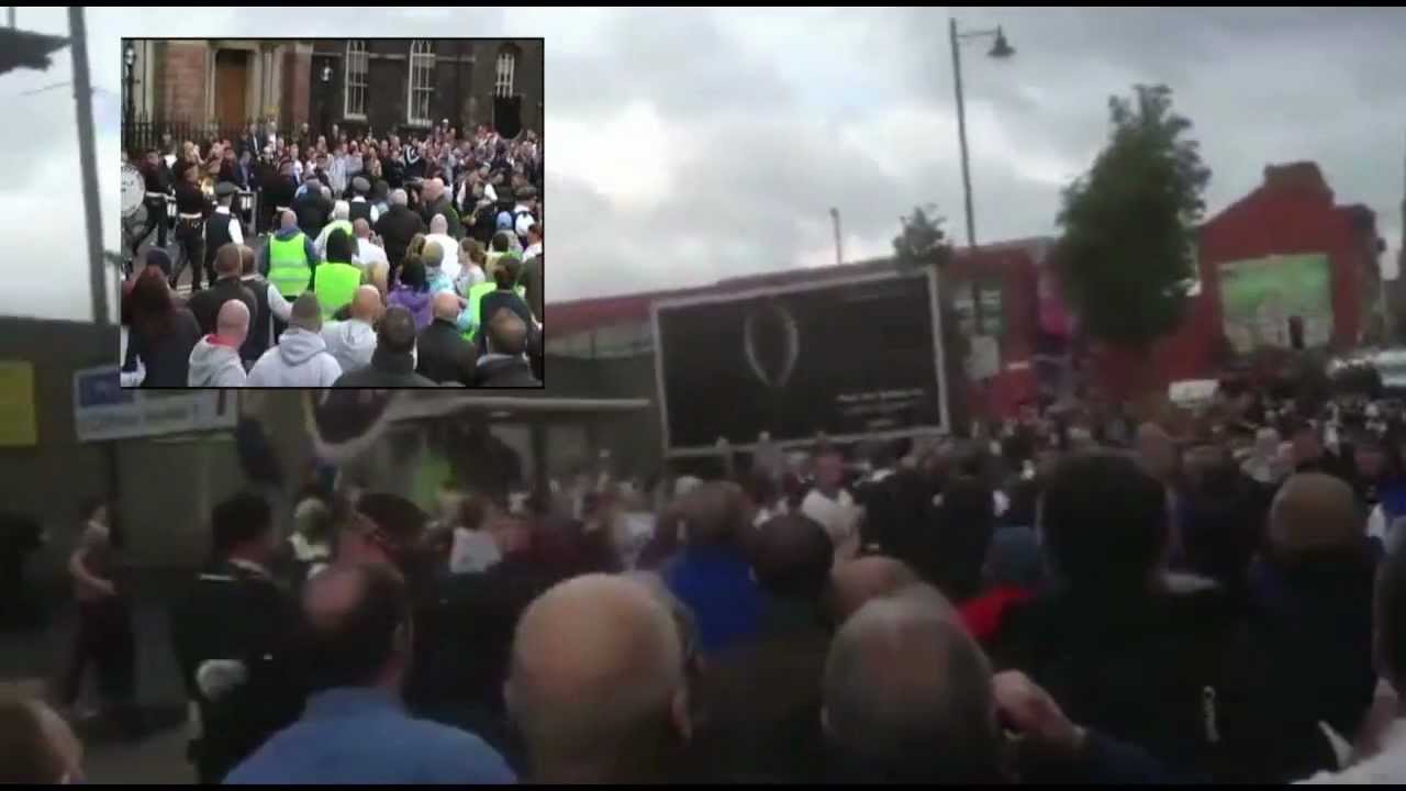 Video evidence that loyalists started violence at Belfast parade