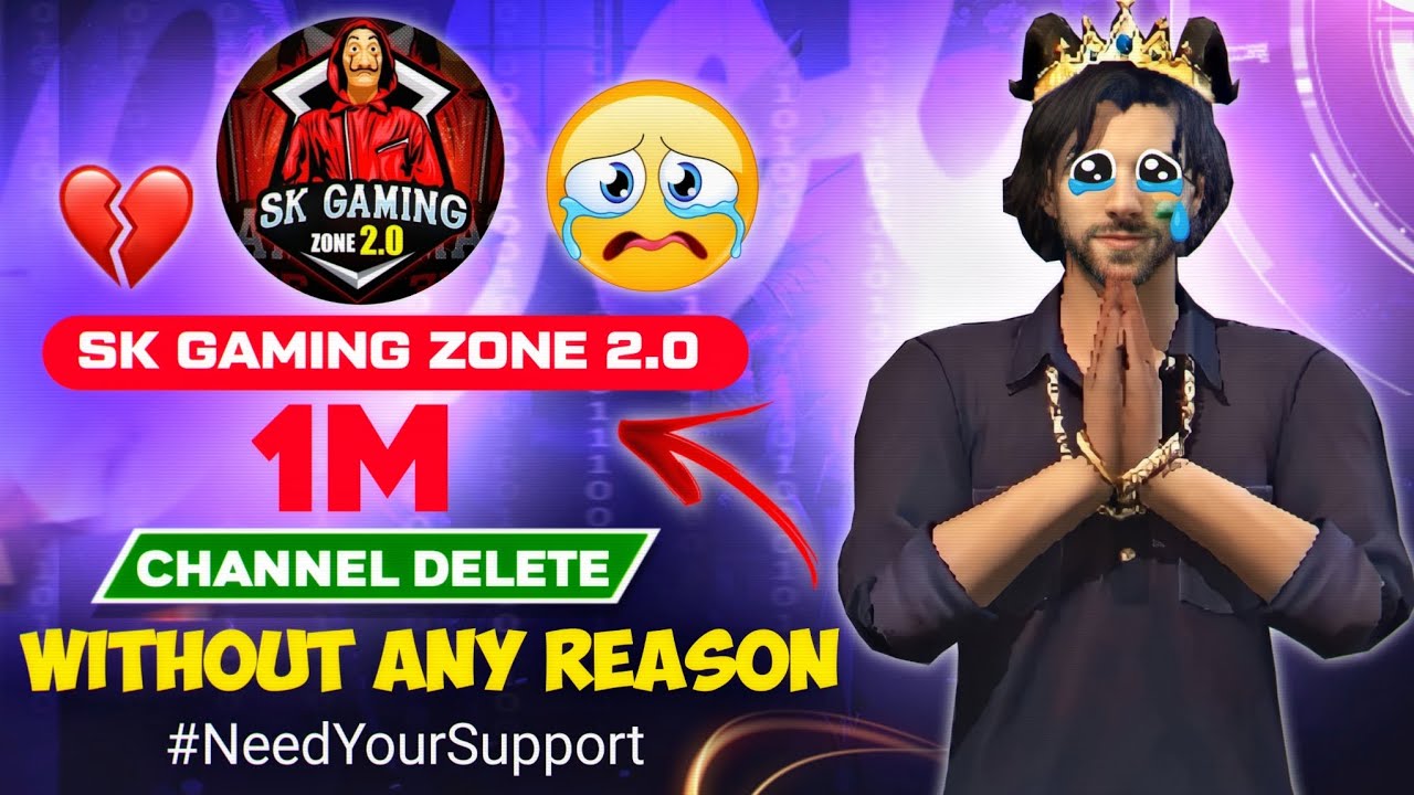 1M+ Subscriber's Channel Delete From Youtube 💔😭 || Sk Gaming Zone 2.0 Channel Removed From Youtube 😢
