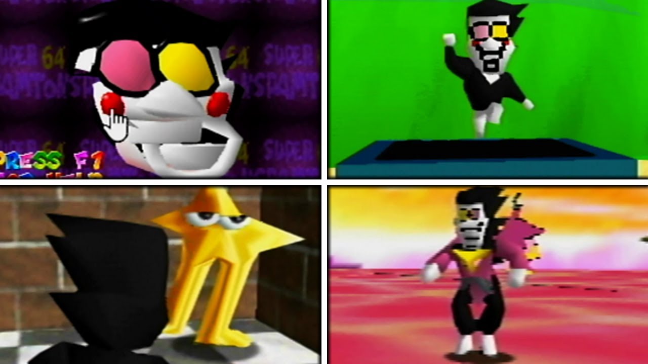 Playing as Spamton in Mario 64 (Real N64 Capture) (All Content + Ending)