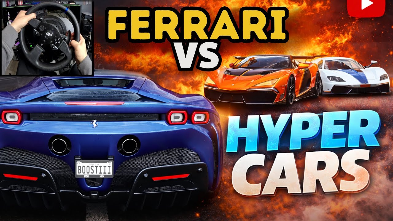 1300HP Ferrari SF90 Vs Hyper Cars - Forza Horizon 5 | Steering Wheel Gameplay