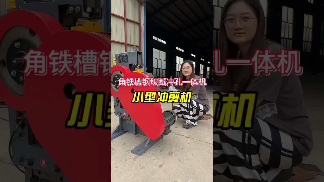 今天给大家介绍一款角铁槽钢切断冲孔一体机 