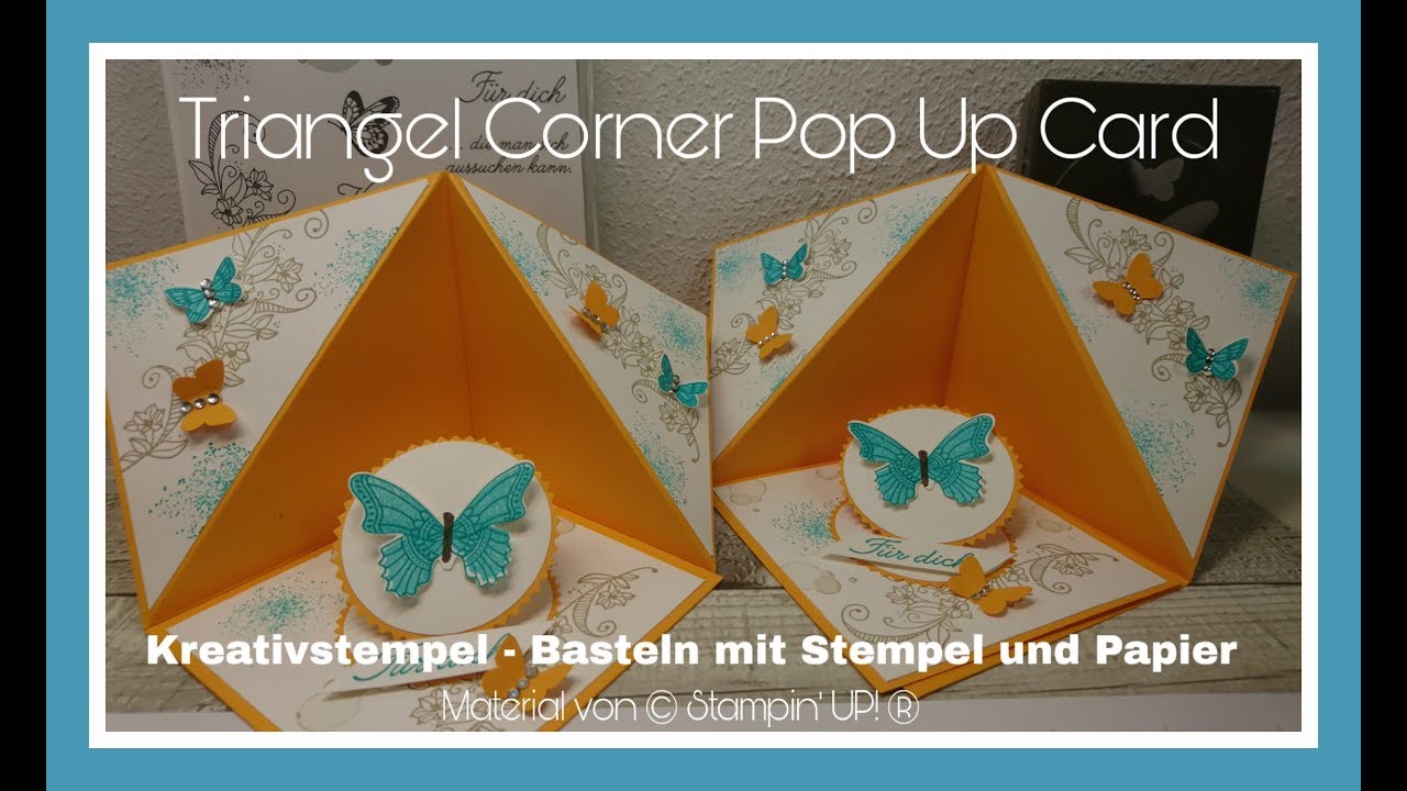 Triangle Corner Pop Up Card Zeltkarte basteln mit Stampin` Up!
