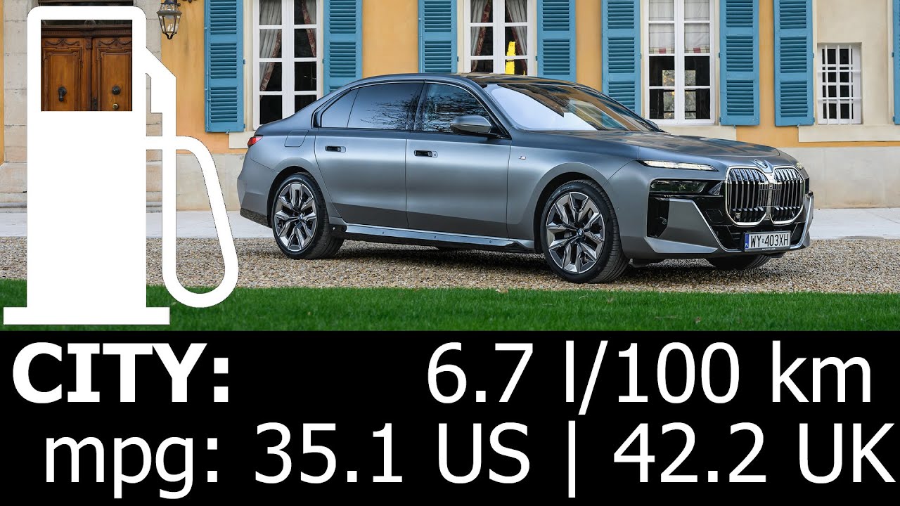2023 BMW 740d xDrive CITY fuel consumption economy real test mpg l/100 km urban traffic jam diesel