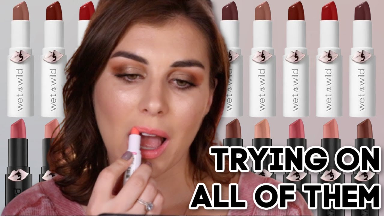 Примеряю 26 помад Wet n Wild Mega Last | Бейли Б.