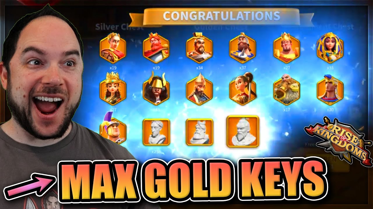 Opening 26,160 Gold Keys [max legendary summoning for Pyrrhus expertise] Rise of Kingdoms - Greece