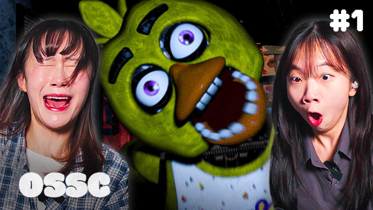 Korean Girls Try Five Nights At Freddy’s For The First Time! (FNAF1) | 𝙊𝙎𝙎𝘾