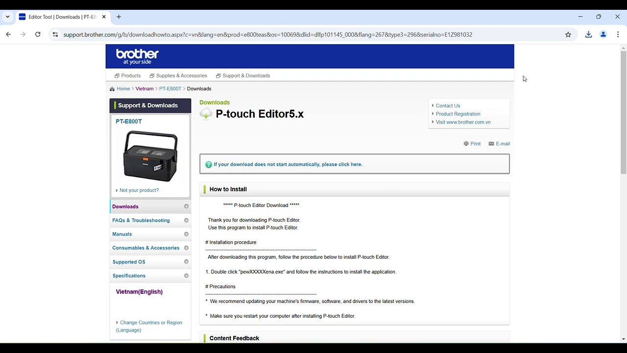 Step-by-Step Guide: Install Printer Driver for PT-E800T & P-Touch Editor 5.4