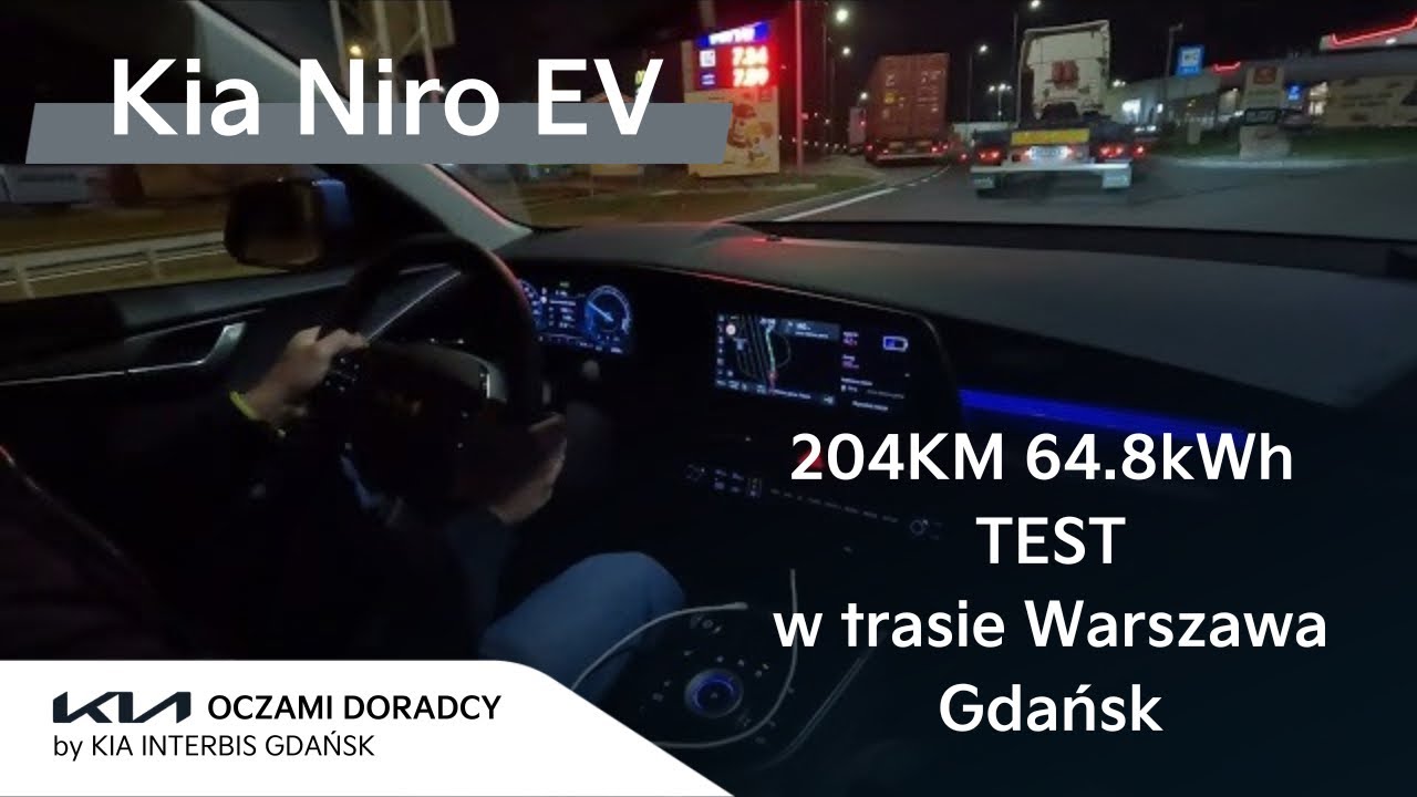 Nowa Kia Niro EV [204KM 64.8kWh] TEST w trasie z Warszawy do Gdańska | 4K