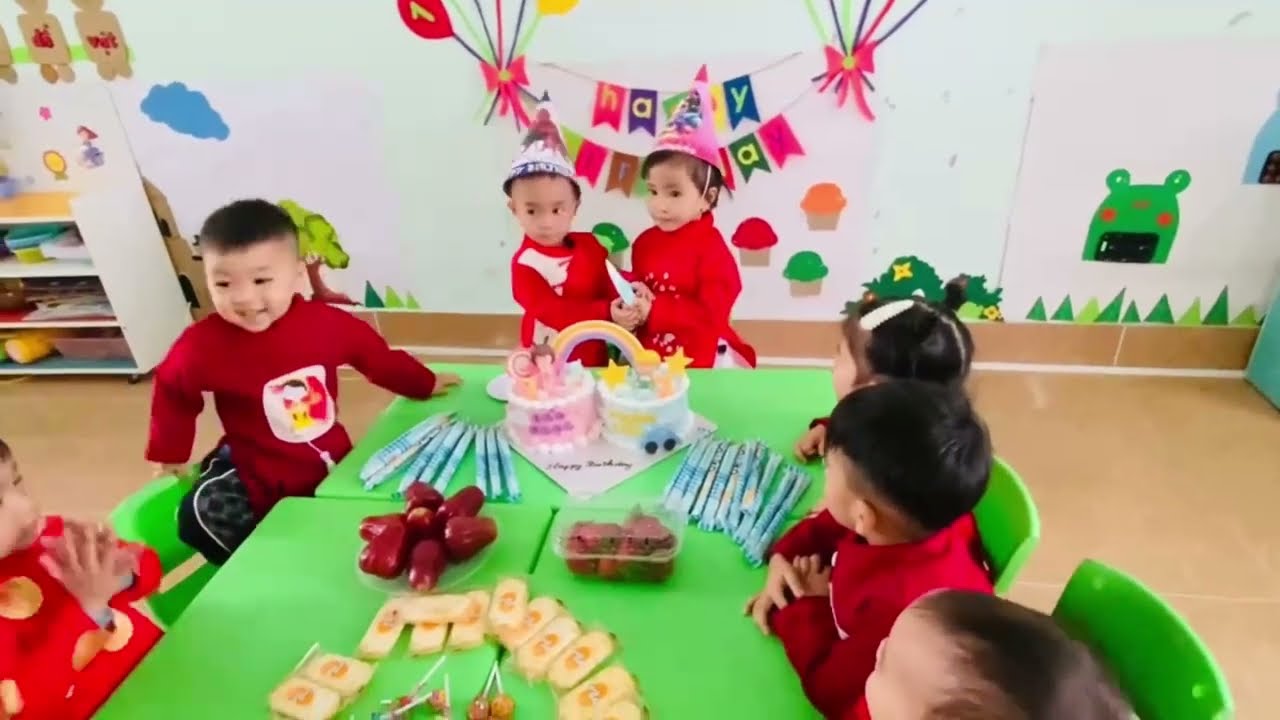 Sinh nhật 2 bạn Thanh Liêm và Bảo Ngọc 3 tuổi ở lớp