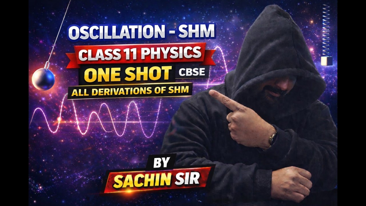 Ch-Oscillation -SHM aLL DERIVATION  One shot  class 11 Physics