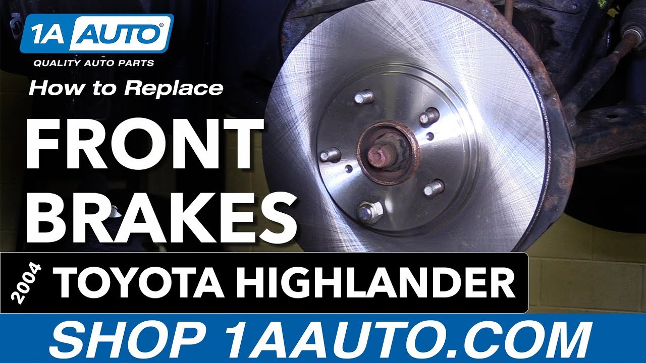 Как заменить передние тормоза Toyota Highlander 00-07