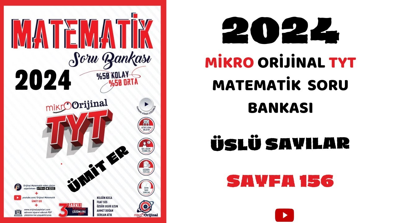 MİKRO TYT SORU BANKASI  |ÜSLÜ SAYILAR|  Syf  156  | @umiter55  #yks2024 #kamp