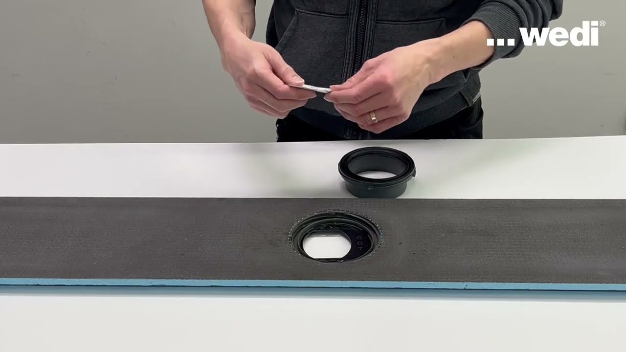 wedi Fundo Flex – So wird der Ablauftopf angeschlossen