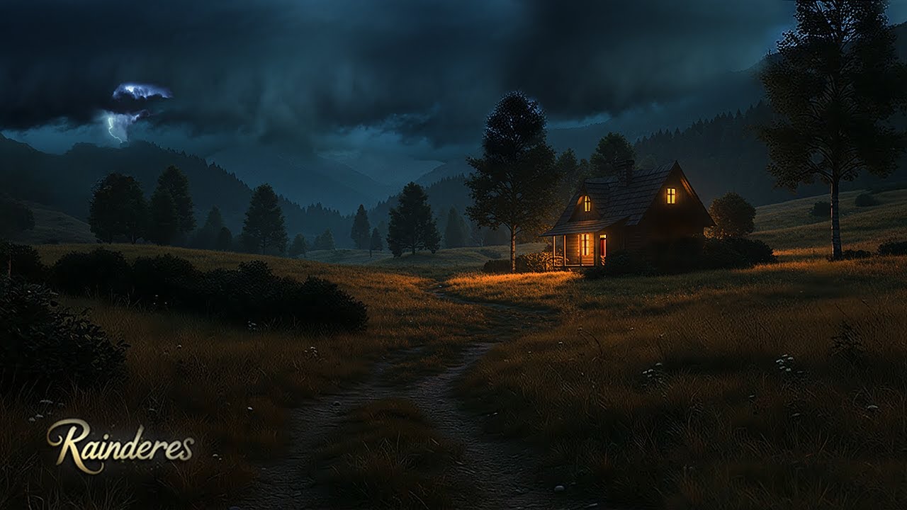 Quiet Cabin Night Before a Thunderstorm &ndash; Deep Sleep Ambience