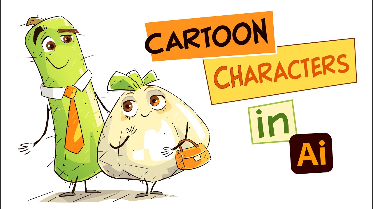 CARTOON CHARACTERS in ADOBE ILLUSTRATOR