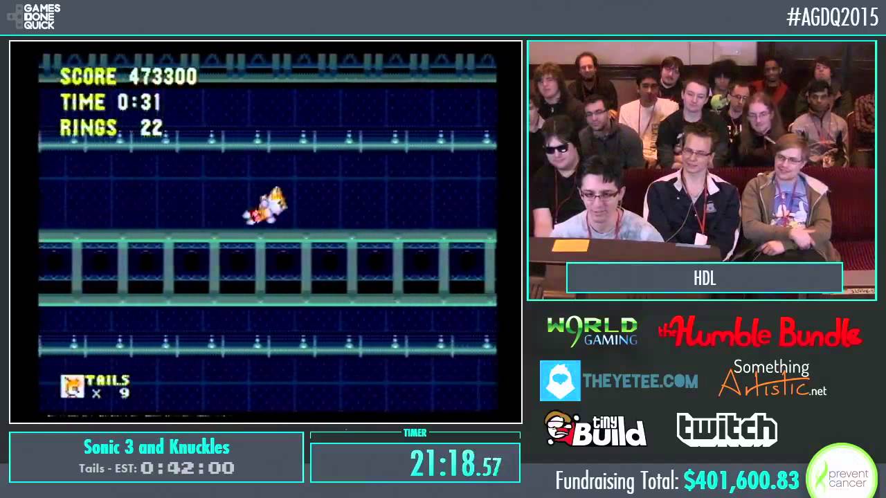 Awesome Games Done Quick 2015 - Part 92 - Sonic 3 and Knuckles by HDL