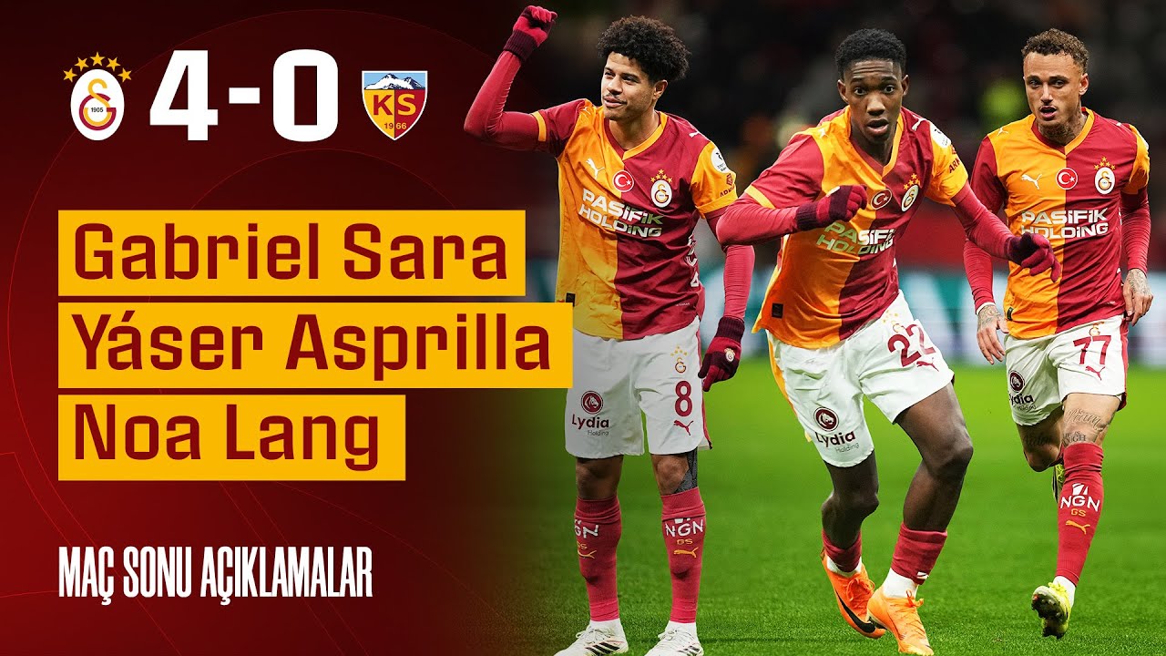 🎙️ Gabriel Sara, Yáser Asprilla ve Noa Lang’ın maç sonu açıklamaları | #GSvKYS 