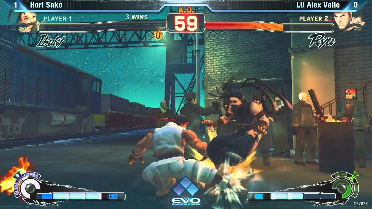 [EVO 2012 SSFIV AE Top 32] Hori Sako (Ibuki) vs LU Alex Valle (Ryu)