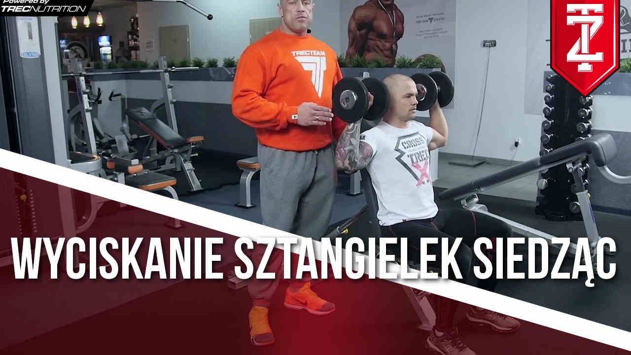 Wyciskanie sztangielek siedząc - BARKI ĆWICZENIA | Podstawy dla początkujących | M.Karmowski