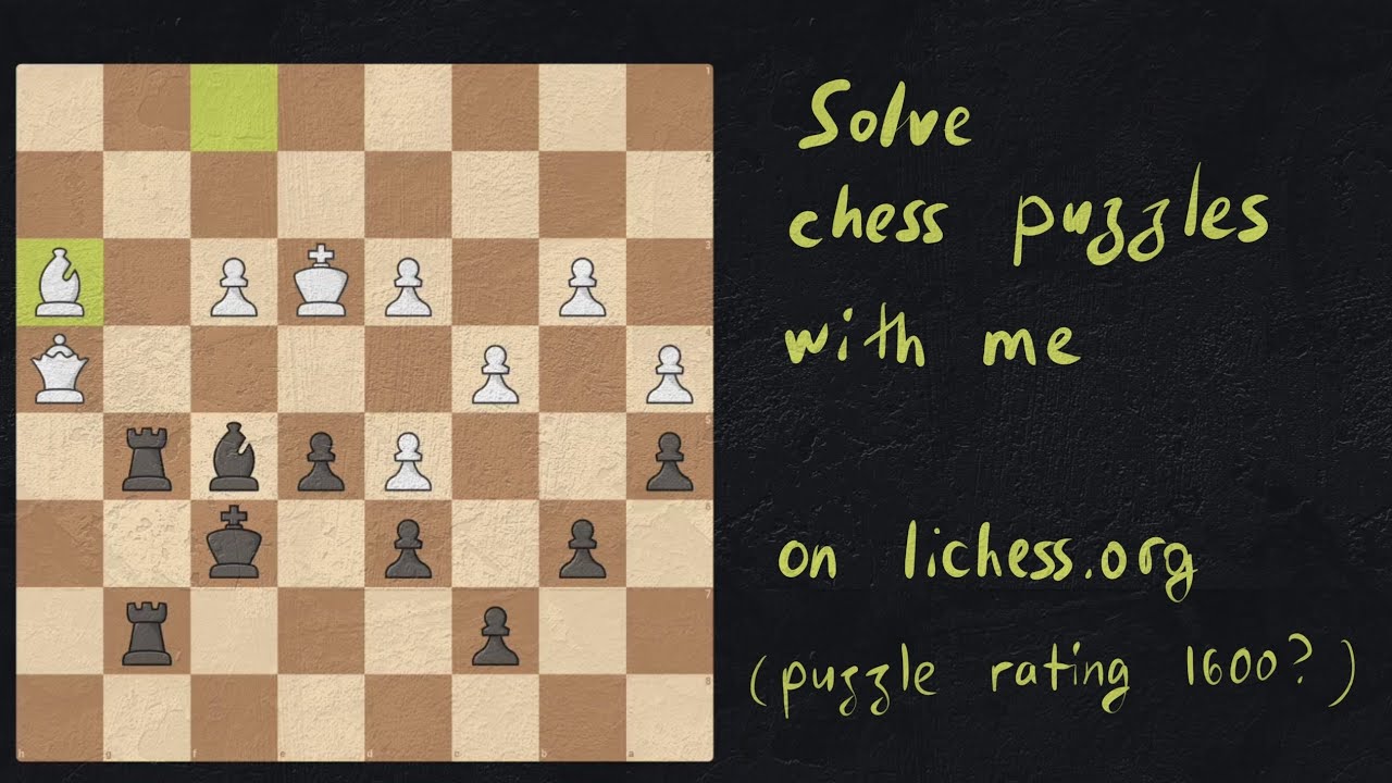 trying to solve chess puzzles on lichess