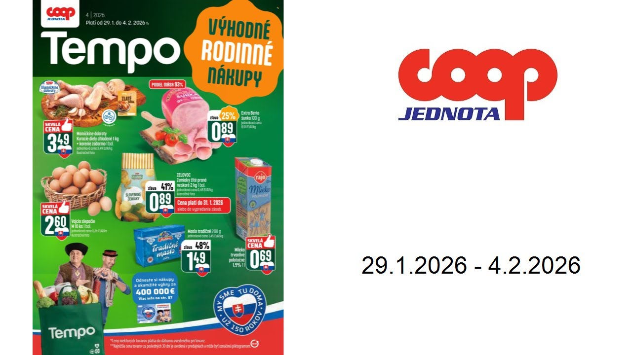COOP Jednota leták - 29.1.2026 - 4.2.2026